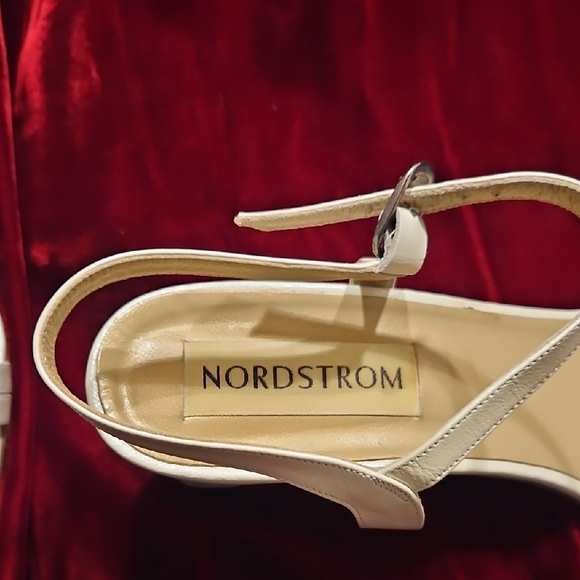Cream Sandal Heels with Strappy Design - Picture 2 of 6